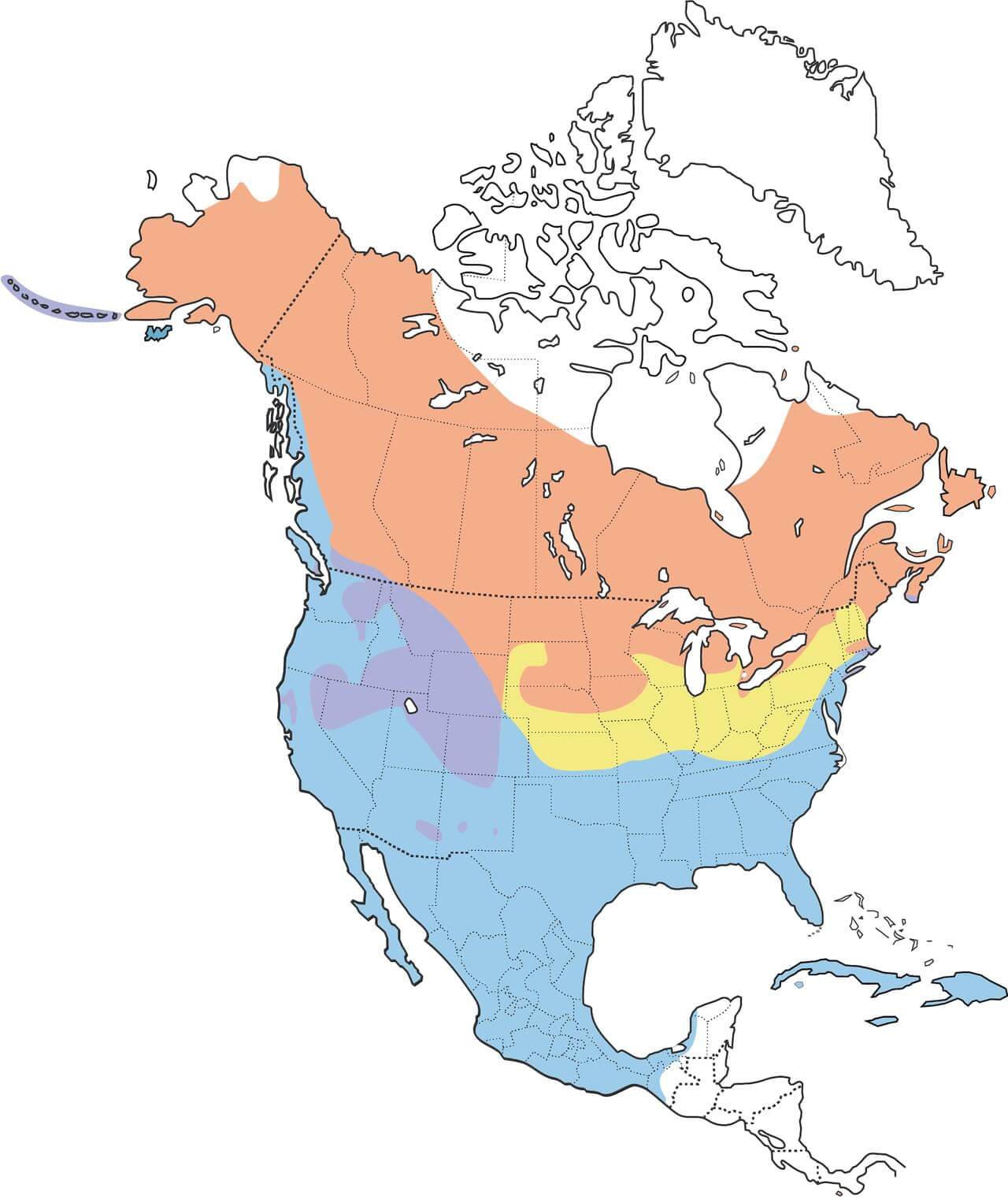 Green-winged Teal Range Map